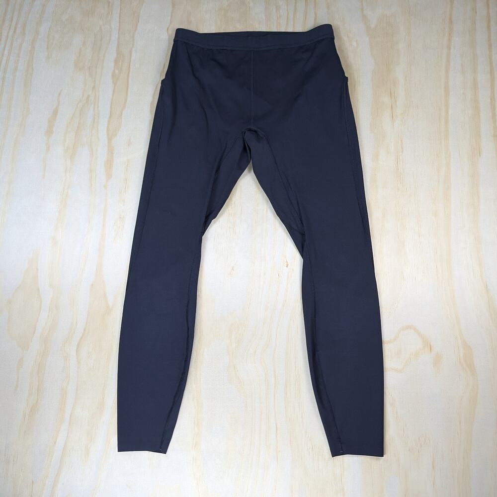 Lululemon Men's XL Surge Tight Running Leggings Black Reflective Pockets Stretch